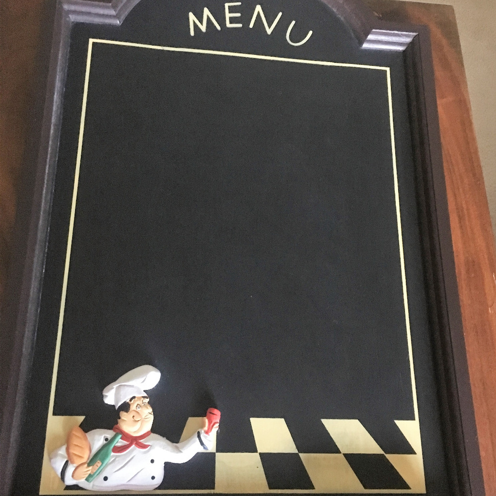 FAT CHEF MENU CHALKBOARD